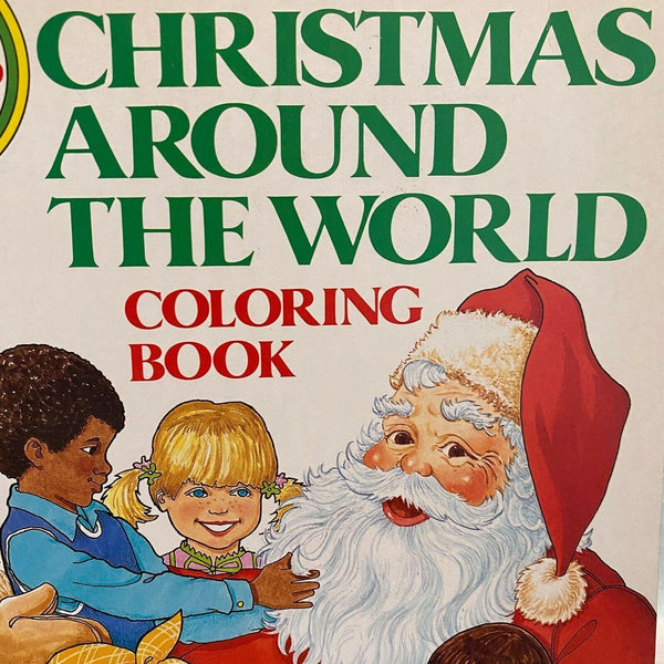 Christmas Around the World Coloring Book Vintage 1986 Unused
