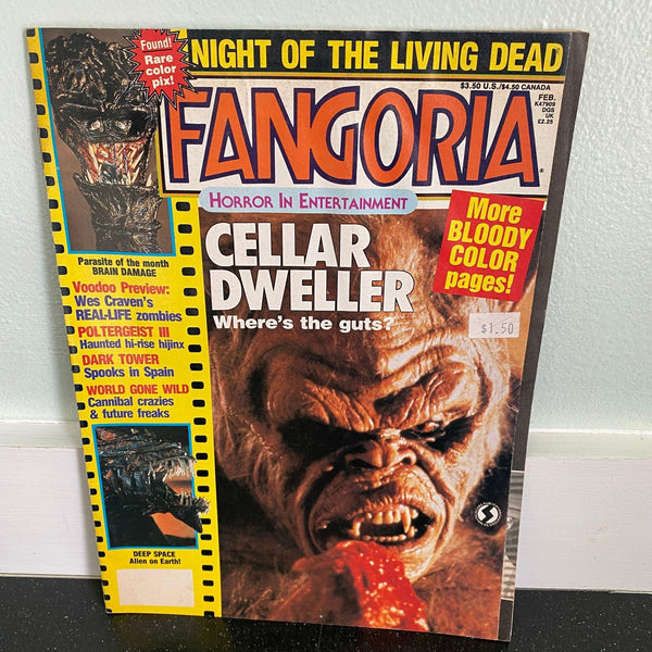 Fangoria February 1988 #71 vintage horror magazine Cellar Dweller