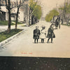 Van Wert Ohio Postcard Vintage 1912 South Washington Street Girls Horse Carriage