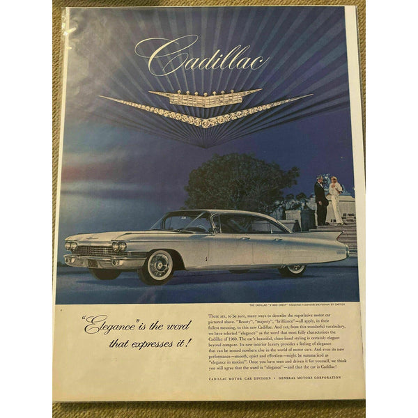1959 Cadillac Cartier General Motors Vintage Magazine Print Ad