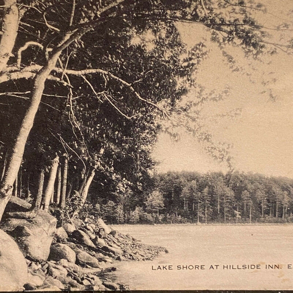 Hillside Inn Postcard 1900s Vintage Lake Shore East Hebron NH