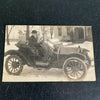 Antique Car RPPC Old Man Beard Real Photo Postcard Vintage Early 1900s Winter