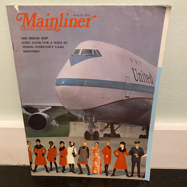 Mainliner August 1970 United Air Lines in-flight magazine Boeing 747