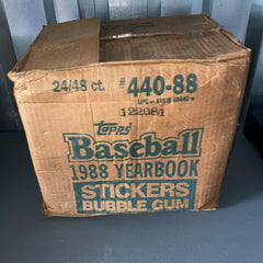 Topps Baseball 1988 Yearbook Stickers Full Case of 24 Boxes - 1,152 wax packs