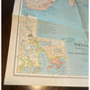 Indian Ocean Map 1941 National Geographic Australia Burma Philippines Madagascar