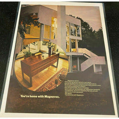 1970 Magnavox Stereo Cabinet Modern House Vintage Magazine Print Ad