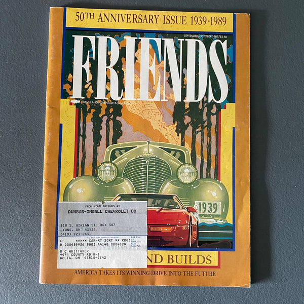 Friends September October 1989 Dunbar-Ingall Chevrolet Dealer Lyons Ohio magazine