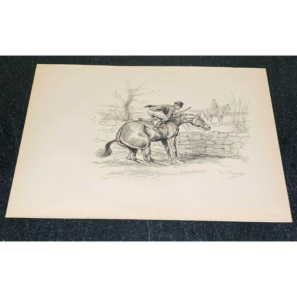 Horse Jump Steeplechase Horse Edwin Megargee Vintage Print 1938