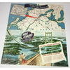 1940s 1000 Islands Bridge Brochure Vintage Alexandria Bay NY Rollins Landing