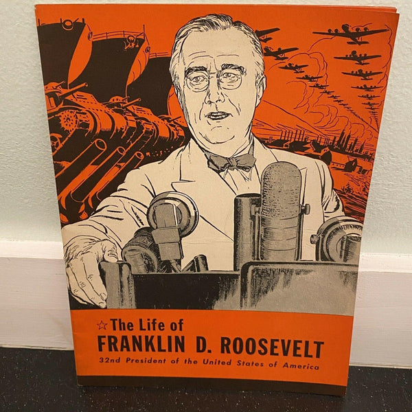 The Life of Franklin D. Roosevelt Booklet WWII 1942 FDR Movie Prop