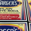 Garger's Soda Pop Bottle Labels Vintage Lot of 9 North St. Louis Bottling NOS