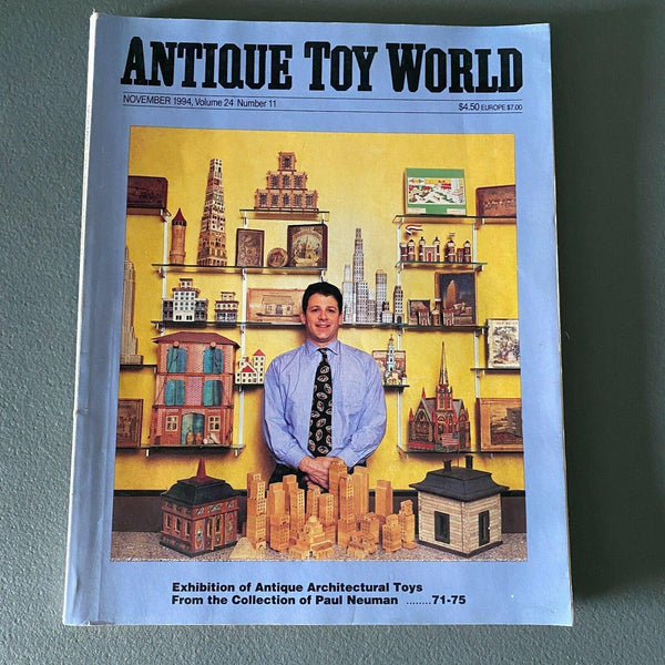 Antique Toy World Magazine November 1994 Architectural Coasting Bank Pedal Car